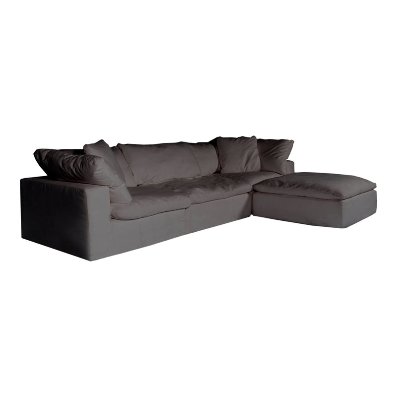 Clay - Livesmart Fabric Lounge Modular Sectional - Light Gray