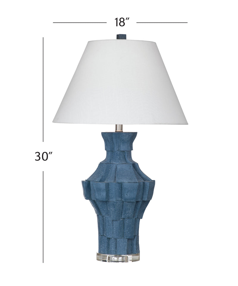 Kenora - Table Lamp - Dark Blue / White