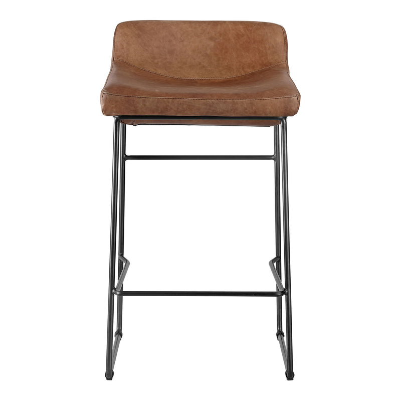 Starlet - Leather Open Road Counter Stool (Set of 2) - Brown
