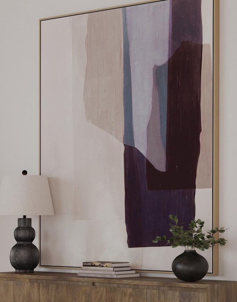 Salone Canvas Art - Beige / Blue