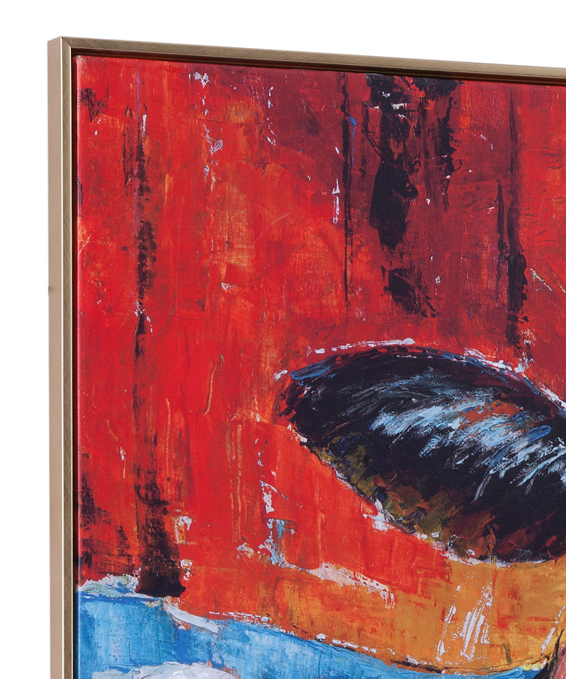 Cool Dude Framed Canvas - Red