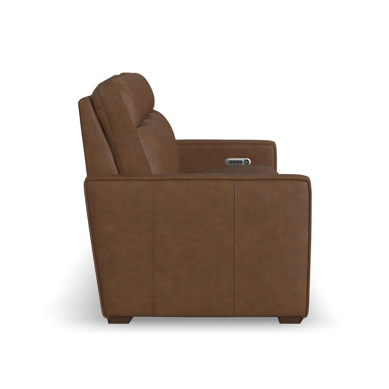 Dutch - Power Reclining Sofa With Console, Power Headrest, & Lumbar