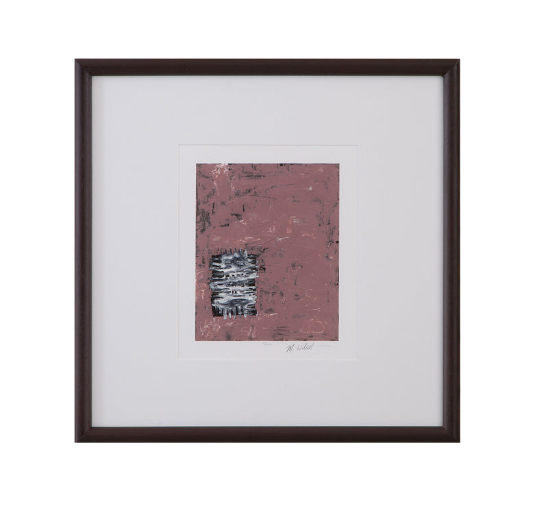 Dual Dichotomy I Framed Print - Pink / White
