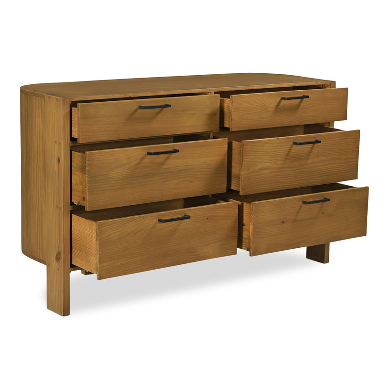 Lachlan - 6 Drawer Dresser - Brown