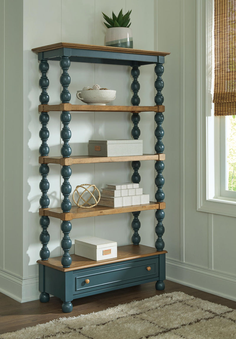 Finnworth - Bookcase - Blue / Brown