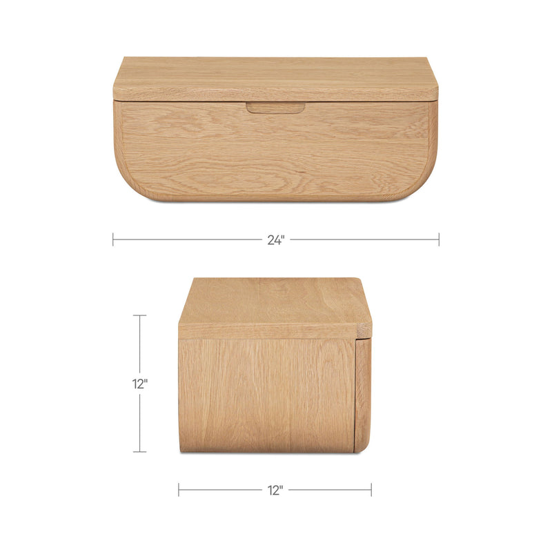 Hettie - Floating Nightstand - Natural / Brown