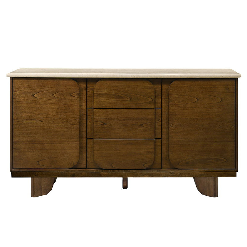 Kasha - Server With Marble Top Top - Vintage Oak