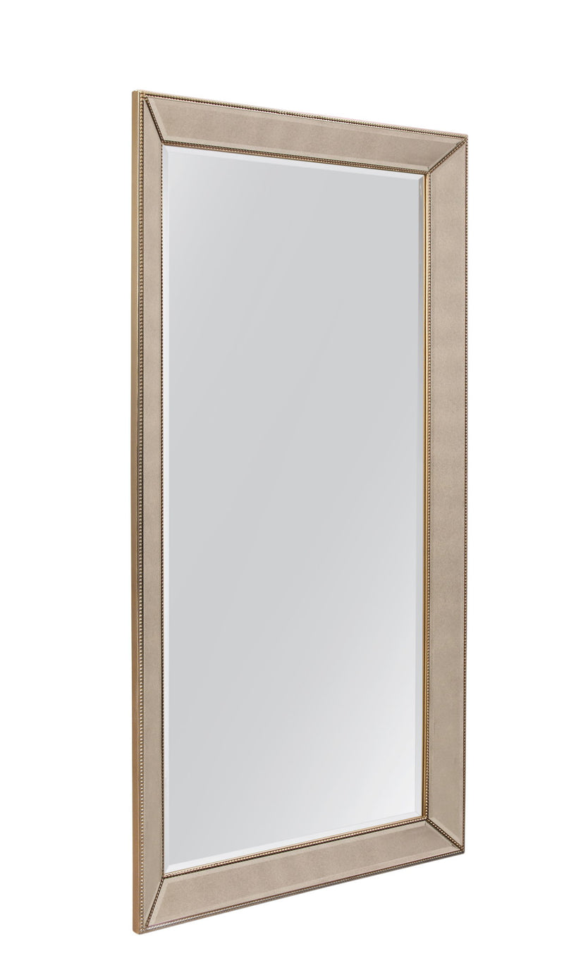 Beaded Leaner - Mirror - Gold - Antique Gold