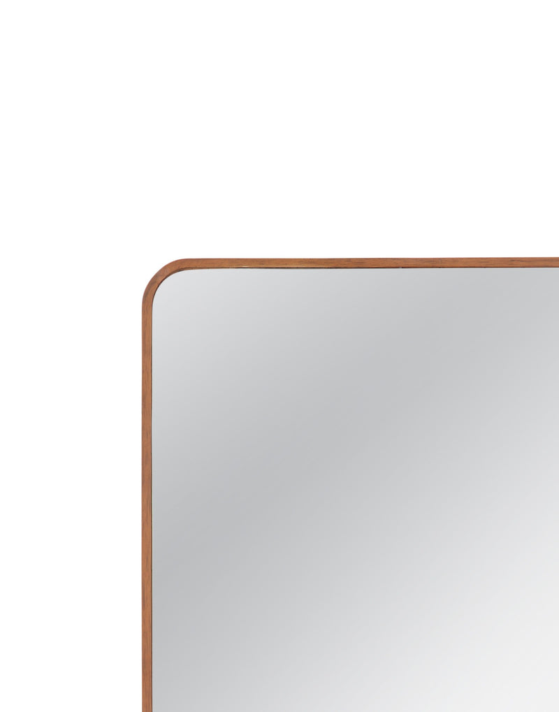 Heather - Rectangle Wall Mirror - Light Brown