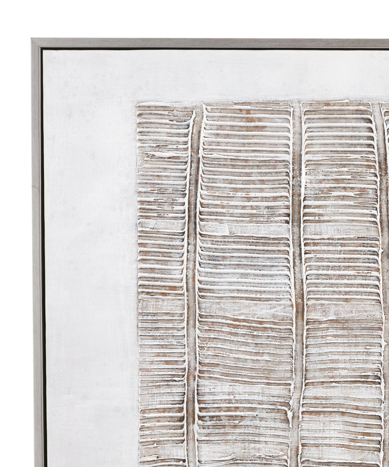 Counted Days Framed Canvas - Beige / White