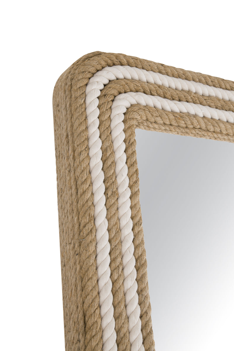 Kiko - Floor Mirror - White / Natural