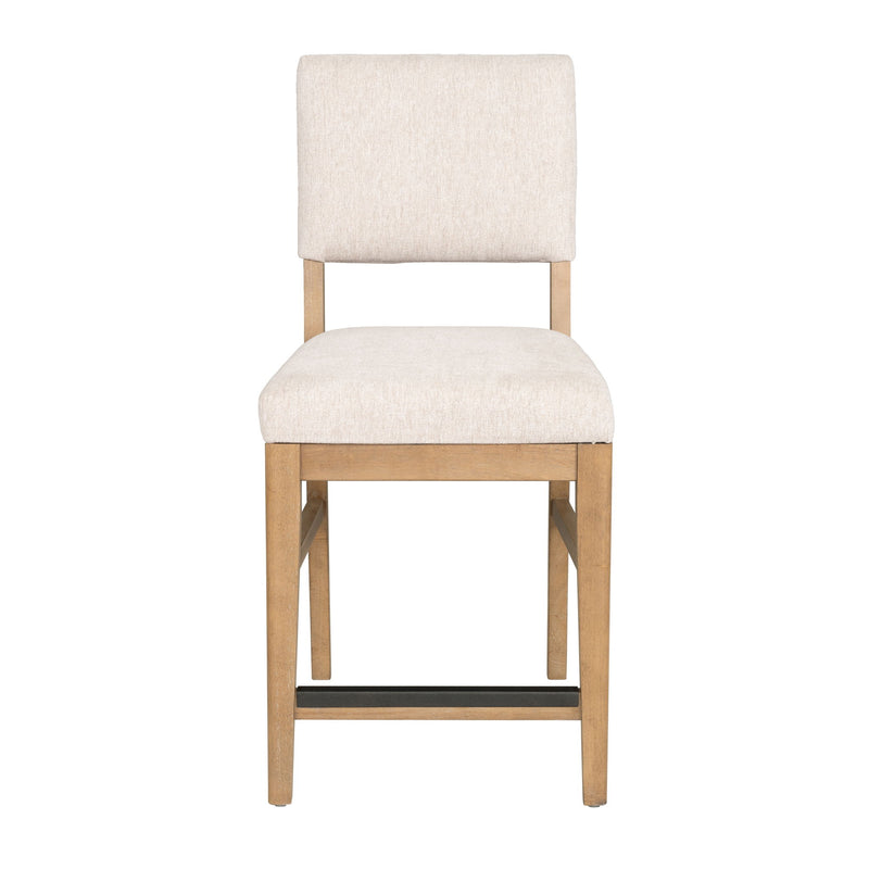 Millwork - Counter Chair (Set of 2) - White / Light Brown