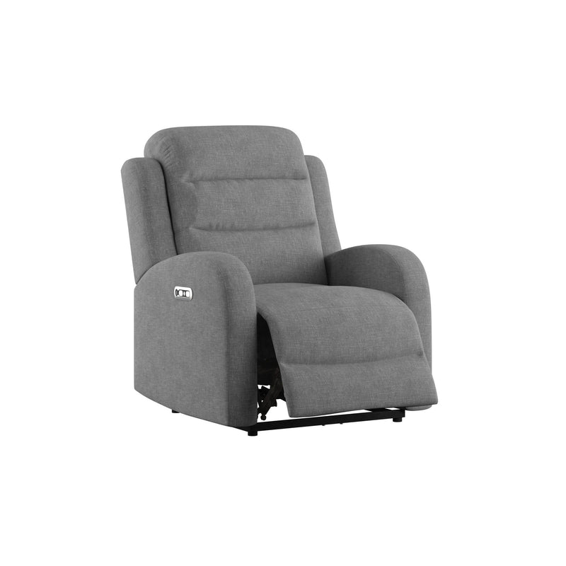 Harvey - Power Recliner With 1 Power Headrest - Mottled Gray