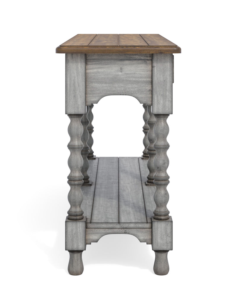 Plymouth - Sofa Table With Drawers - Gray