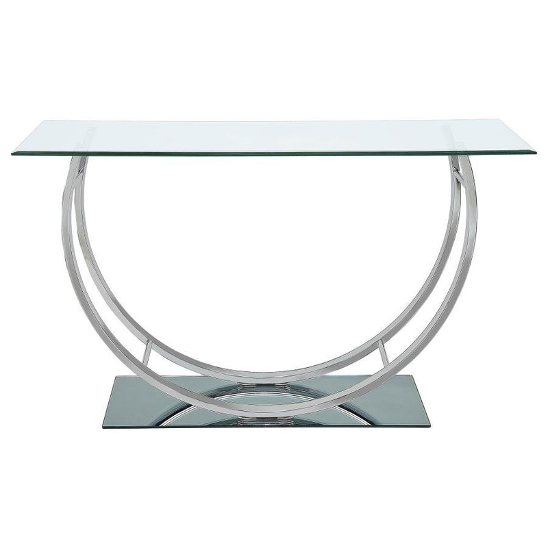 Danville - Rectangular U-Shaped Glass Top Table