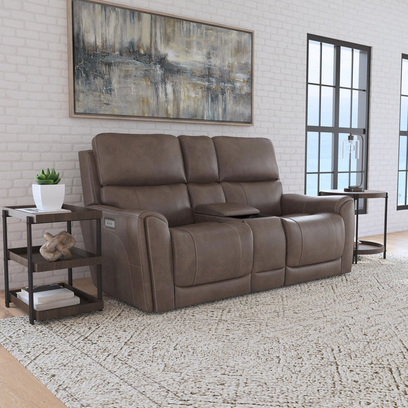 Carter - Power Reclining Loveseat With Console & Power Headrests & Lumbar - Cappuccino