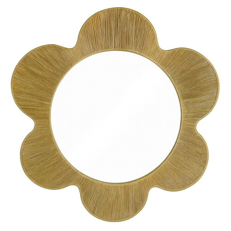 Golden Bloom Wall Mirror - Natural