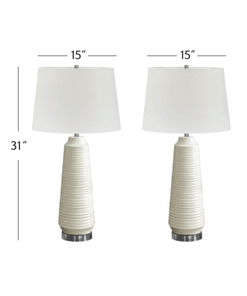 Combs - Table Lamp - Cream