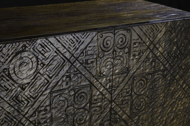 Calvary - Console Table - Gray Stone & Walnut