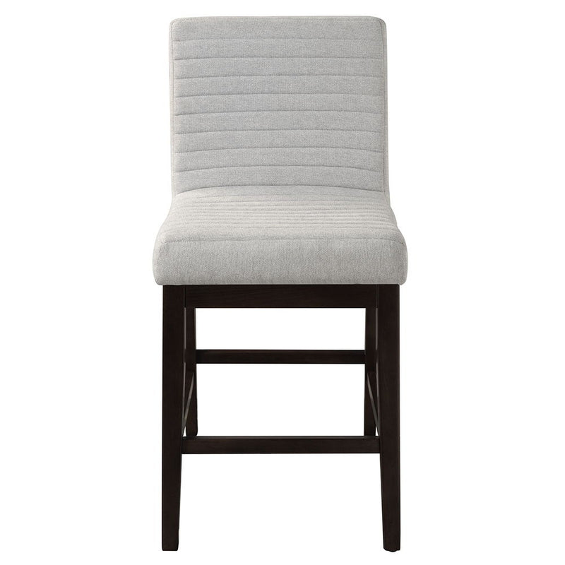 Edwyn - Counter Height Chair (Set of 2) - Gray Linen & Espresso