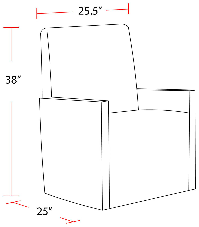 Pure Modern Dining - Upholstered Caster Chair - Himalaya Granite