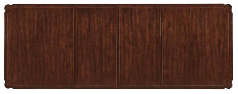 Charleston - Rectangle Leg Dining Table With 2-22" leaves - Dark Brown