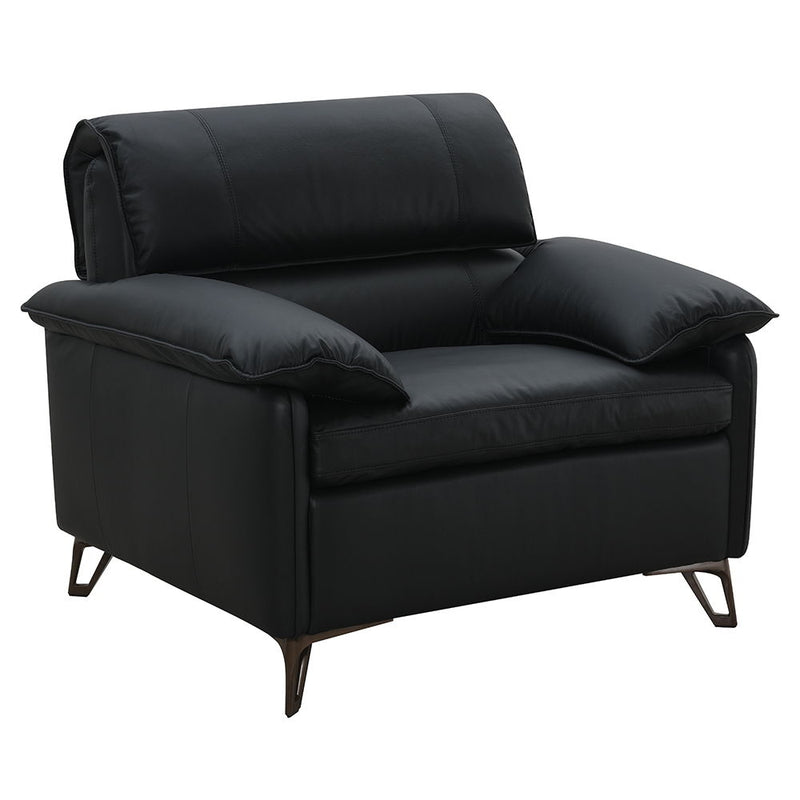 Eilene - Chair - Black Top Grain Leather