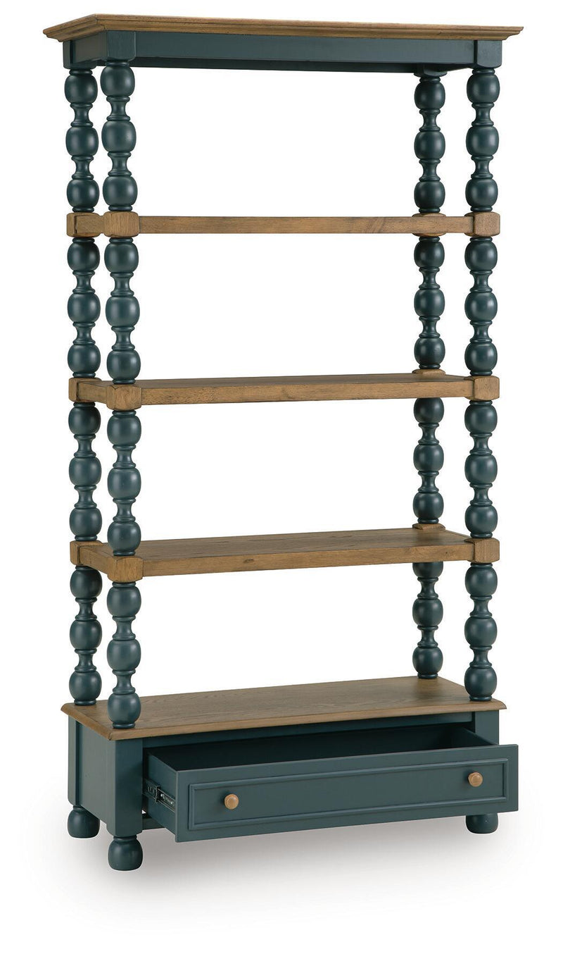 Finnworth - Bookcase - Blue / Brown
