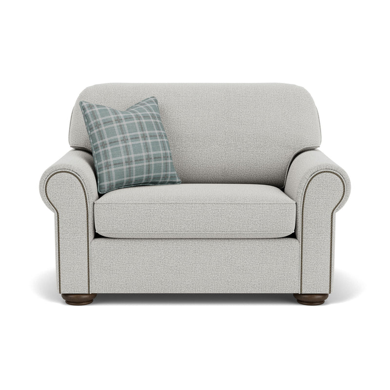 Preston - Fabric Chair And a Half With Nailhead Trim