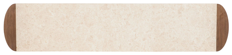 Eleana - Marble Top Console Table - Medium Wood