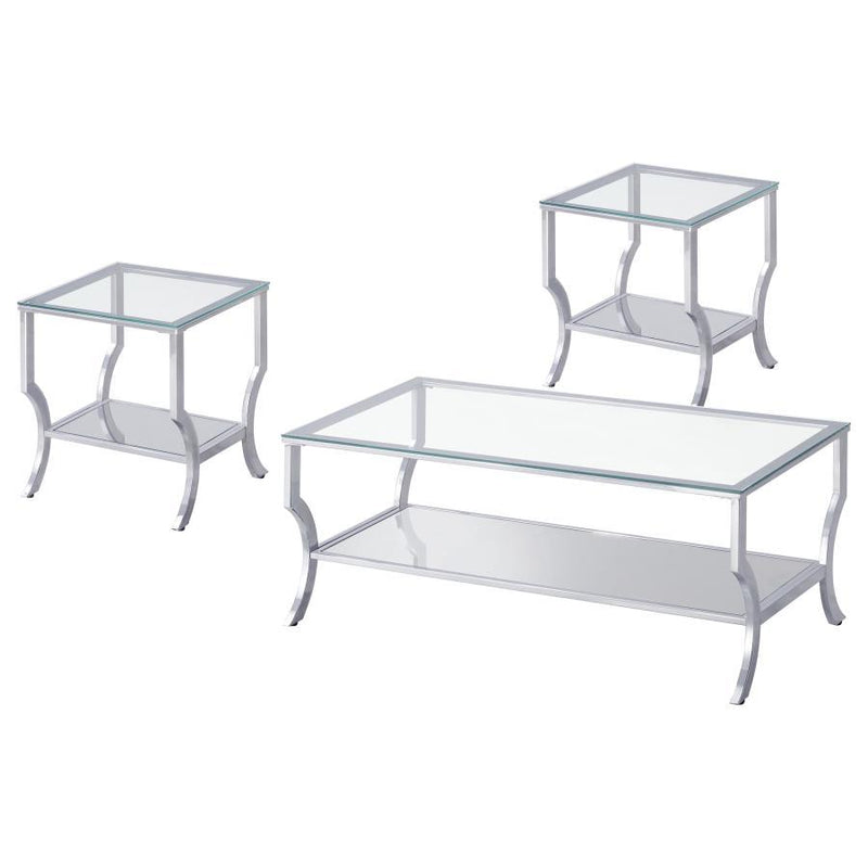 Saide - Glass Top Coffee And End Table Set