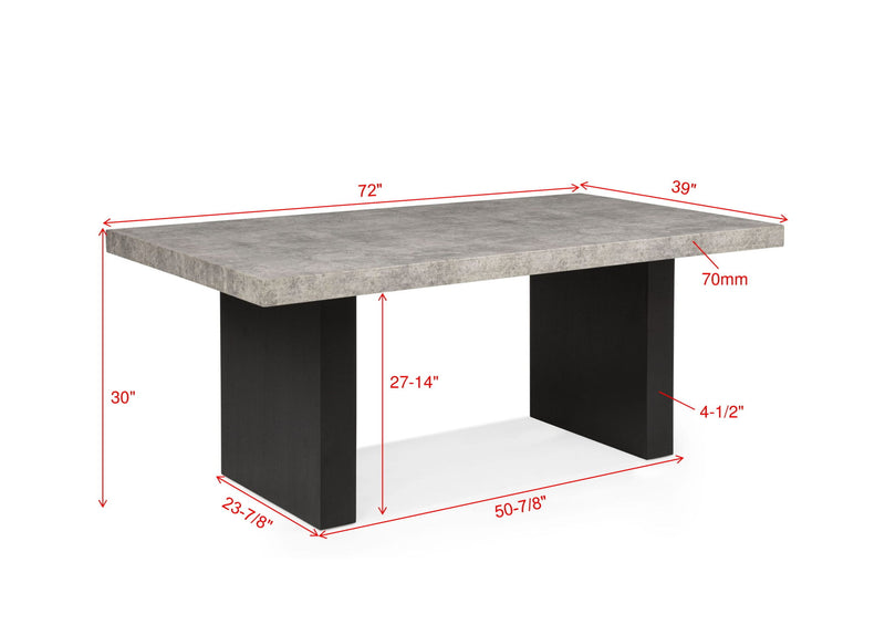 Sebastian - Dining Table - Black / Gray