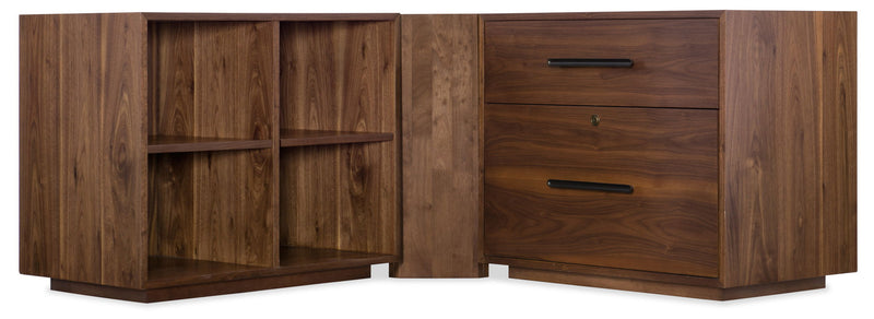 Elon - Bunching Short Bookcase - Dark Brown