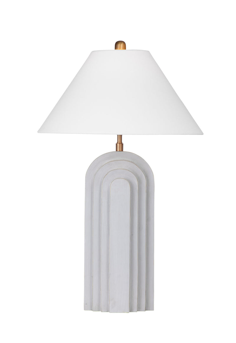 Witham - Table Lamp - Light Cement With Gold Highlights