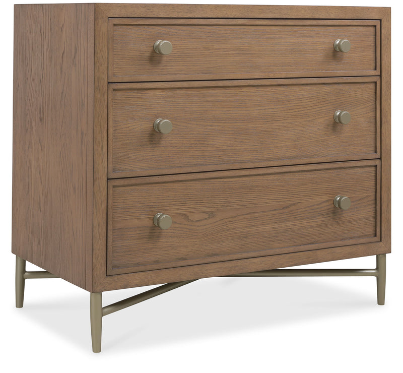 Sonnet - Three-Drawer Nightstand - Dark Gray
