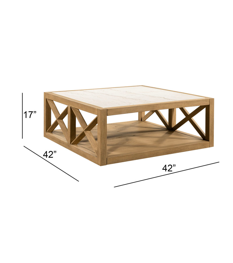 Holden - Square End Table - Rustic Blonde
