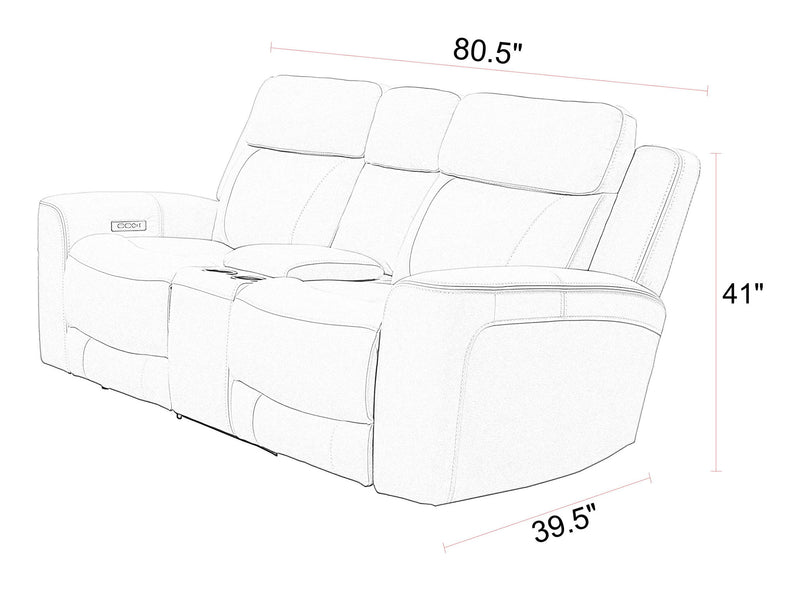 Calgary - Power Reclining Console Loveseat