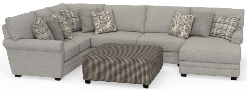Livingston - Sectional With Comfort Coil Seating, 40" Cocktail Ottoman And Accent Pillows Included