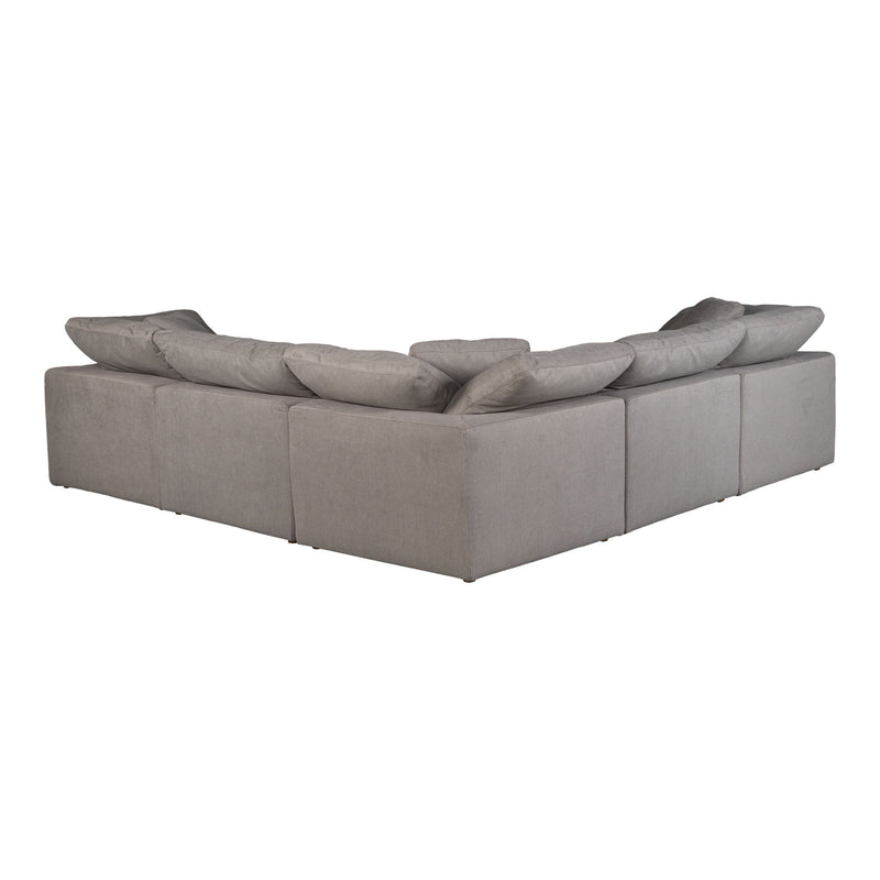 Terra - Livesmart Fabric Condo Classic L Modular Sectional - Light Gray