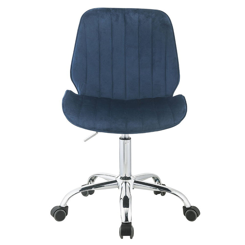 Muata - Office Chair - Twilight Blue Velvet & Chrome