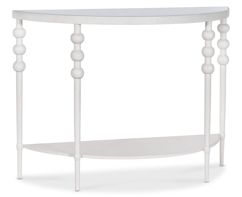 Melange - On The Bright Side Demilune Console - White
