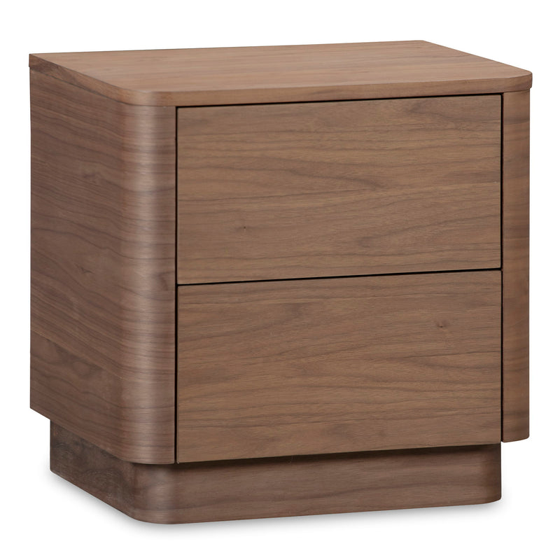 Round Off - Tall Nightstand - Dark Brown