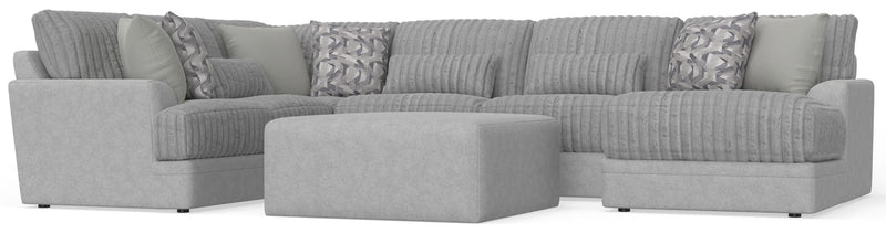 Titan - Sectional With Comfort Coil Seating, Cocktail Ottoman And Accent Pillows Included