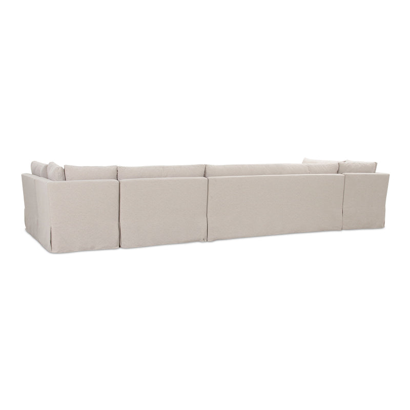 Fable - Slipcover Dining Banquette U-Shape Sectional - Beige