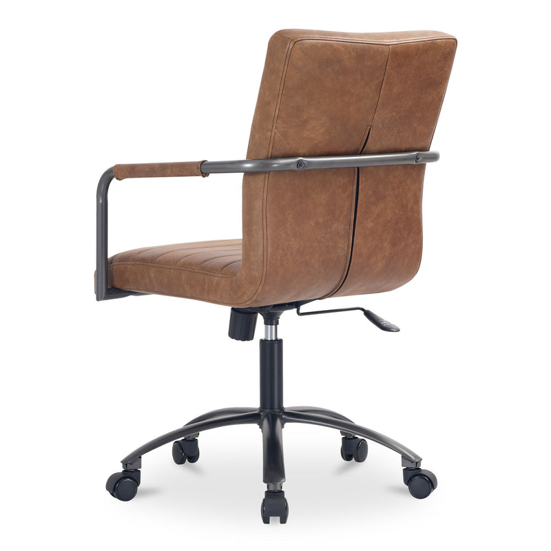 Roy - Open Road Leather Office Chair - Brown