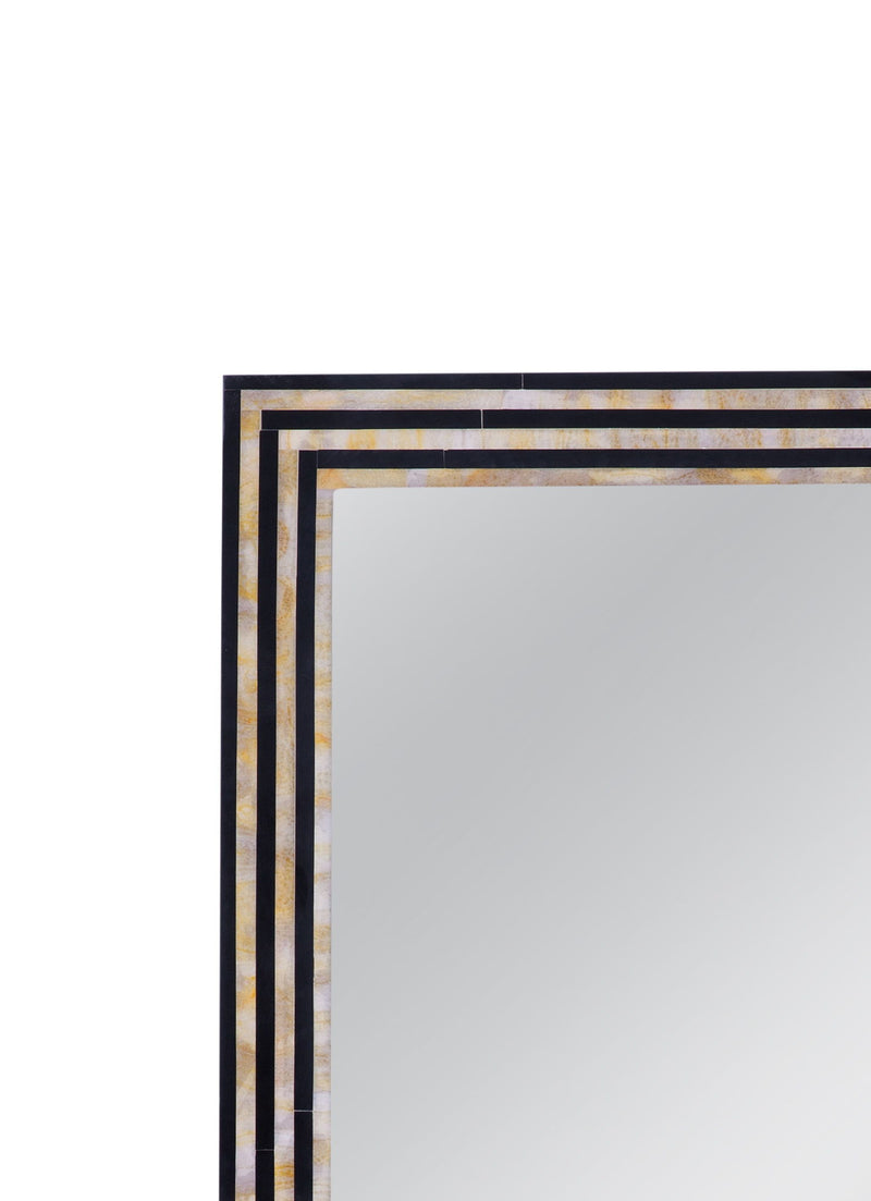 Stepford - Wall Mirror - Black / Cream