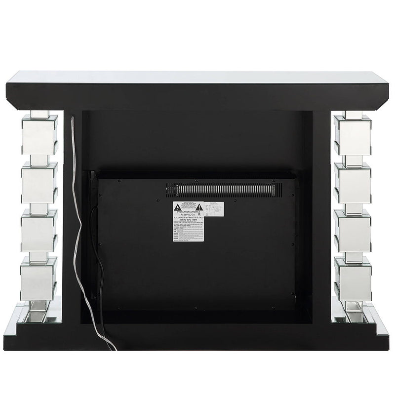 Noralie - 47" Fireplace With Bluetooth - Mirrored & Faux Diamonds