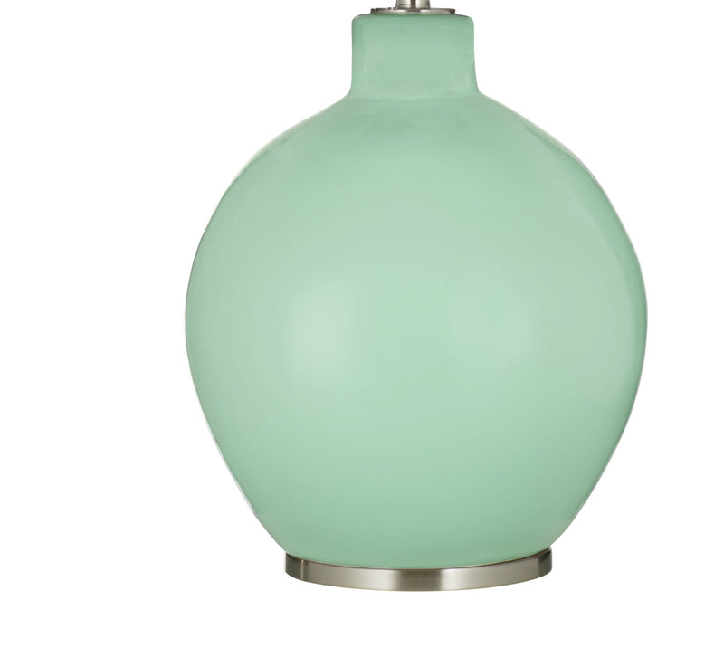 Aruba - Table Lamp - Pastel Mint Green / Silver Detailing