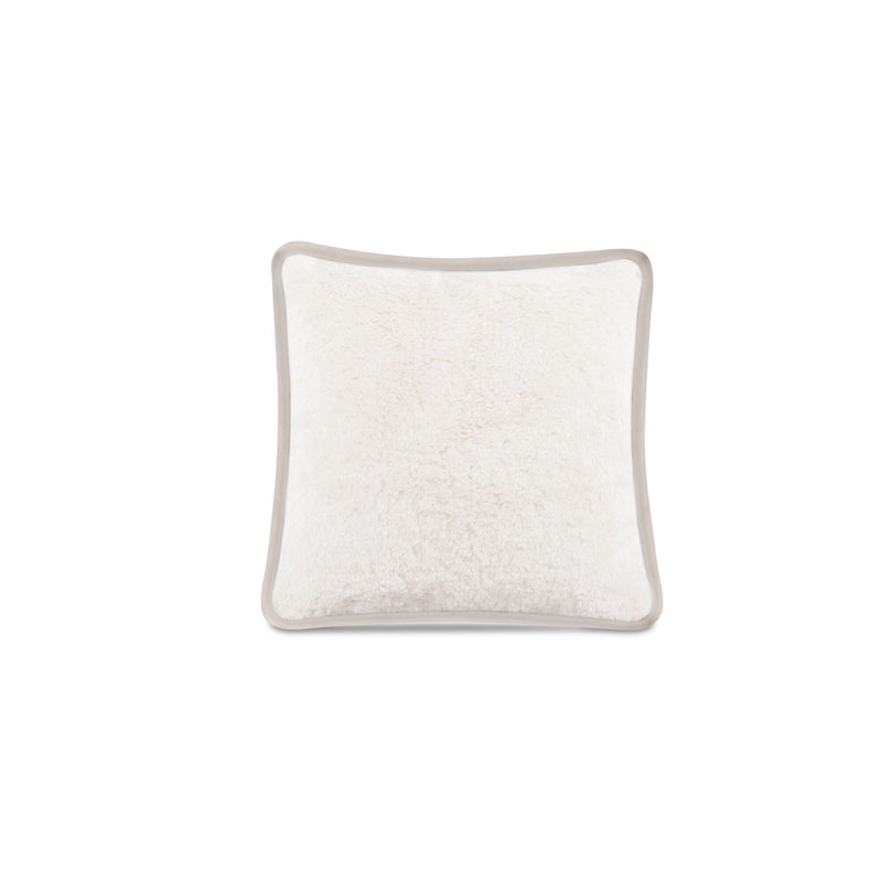 Carr - 25" Cushion - Faux Fur Cream