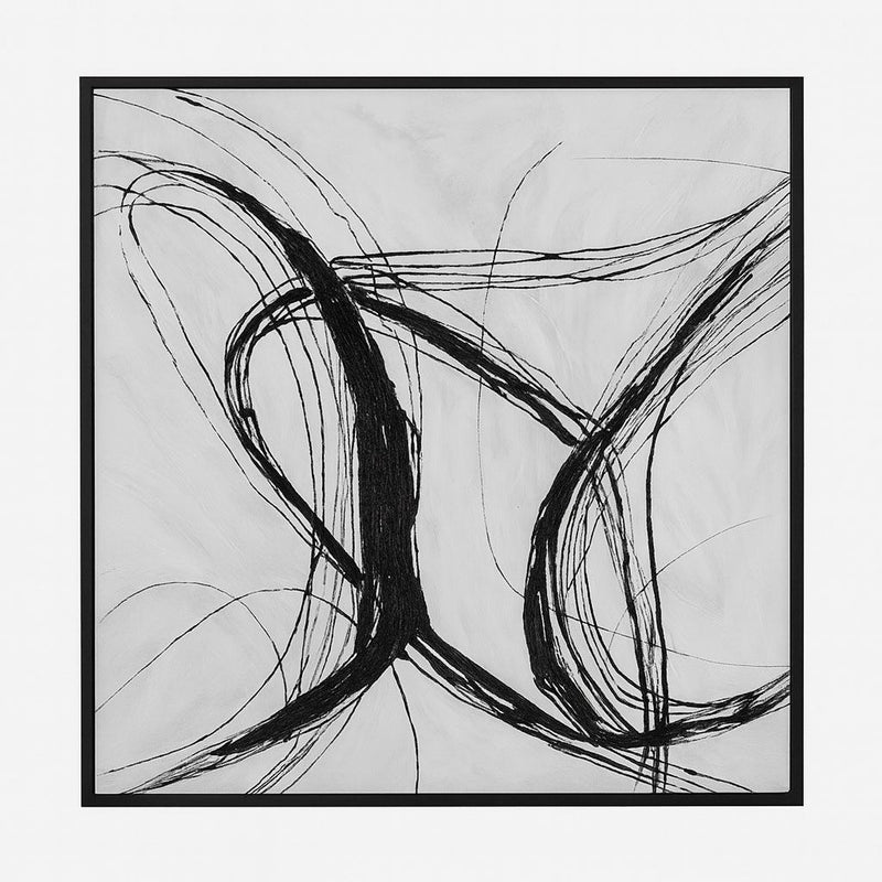 Framed Canvas Phantom Strokes - Black